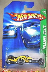 2007 Hot Wheels #126 Treasure Hunts 6/12 HAMMER SLED Yellow w/Black MC5 Spokes - Picture 1 of 5