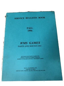 Williams Service Bulletin Book 1994 Fall Pinball arcade game manual - Picture 1 of 5