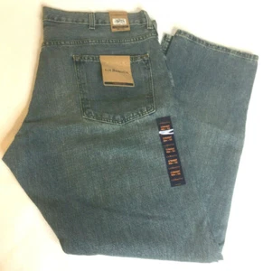 New Bass & Co Mens Blue Denim All Cotton Jeans Pants Straight Leg 40x32 - Picture 1 of 5
