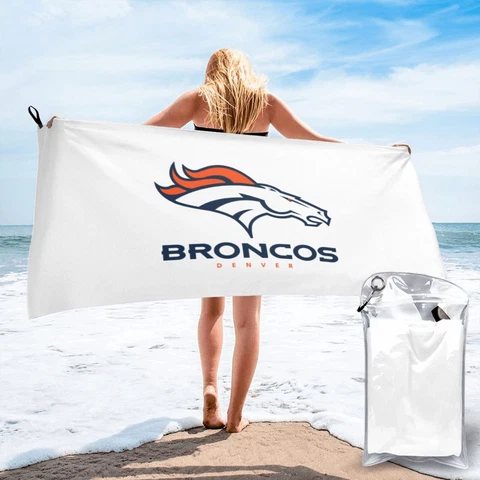 Denver Broncos Gym Quick Dry Towel Beach Camping Towel 27.5x55 Inch Cover