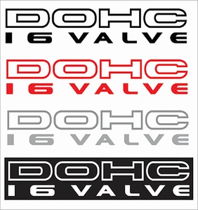 Calcomanías de vinilo DOHC 16 VÁLVULAS - JUEGO DE 2 - Imagen 1 de 5