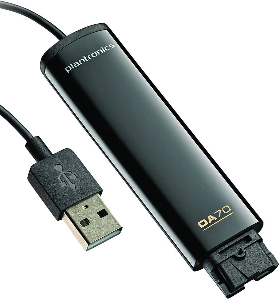 Plantronics DA70 USB 2.0 to Phone Headset QD Adapter for H & HW Series Headsets - Image 1 of 2