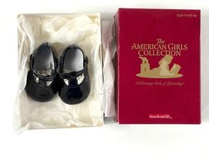 American Girl Doll Kit Kittredge Black T-Strap Patent Shoes w/ Box - Picture 1 of 3