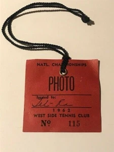 Vintage 1962 US Open Tennis Photo Press Ticket Rod Laver vs Roy Emerson - Picture 1 of 1