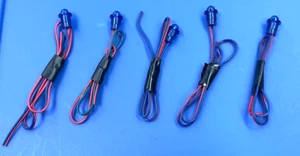 Menge 5 DEI Viper Avital Clifford BLAU Autoalarm LED-Licht - Stecker abgeschnitten - Bild 1 von 1