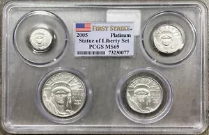 2005 American Platinum Eagle 4-Coin Slab Set PCGS MS69 Uncirculated First Strike - Picture 1 of 4