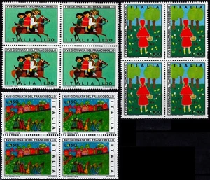 REPUBBLICA 1975 - 17ª giornata del francobollo QUARTINA (MNH**) - Picture 1 of 1