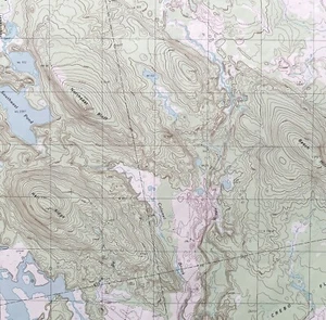 Map Northeast Bluff Maine 1990 Topographic Geo Survey 1:24000 27x22" TOPO10 - Picture 1 of 3