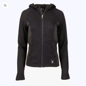 Spyder Jacke Damen durchgehender Reißverschluss schwarz Fleece gefüttert Größe Medium neu mit Etikett $ 129 - Bild 1 von 13