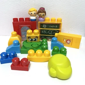 Fisher-Price  Mega Bloks 17 Pcs Schoolhouse Friends Replacement Parts Ages 1-5 - Picture 1 of 3