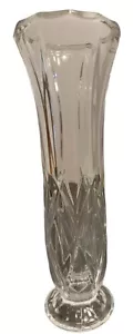 Vaso fiori cristallo taglio Gorham piedi elegante Repubblica Ceca 8-3/4" H vintage - Foto 1 di 7