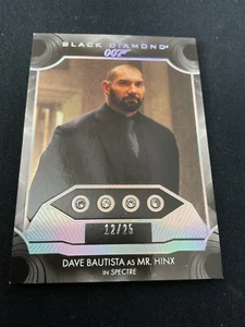 2023 JAMES BOND BLACK DIAMOND QUAD RELIC 12/25 CARD 34 DAVE BAUTISTA - Picture 1 of 2