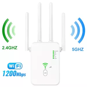 Wireless WLAN Repeater WLAN Verstärker Integrierte Steckdose 1200 Mbit/s DE - Bild 1 von 12