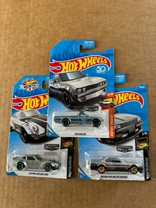 Hot Wheels Lot 3x ZAMAC Datsun 620 / Custom Datsun 240Z / Nissan Skyline RS E84 - Picture 1 of 1