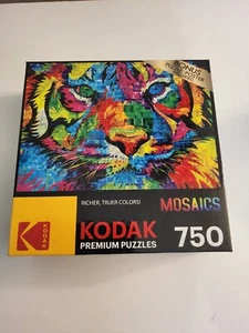 Kodak Premium Mosaics 750 Piece Jigsaw Puzzle - Rainbow Tiger - Picture 1 of 3