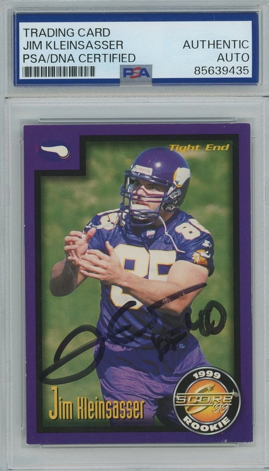 Jim Kleinsasser 1999 Score RC Rookie Vikings PSA/DNA Signed Auto Autographed - Image 1 of 1