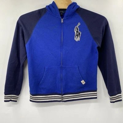 Chaqueta con Capucha Polo Ralph Lauren Niños XL (18-20) Azul Marino Forrada de Vellón Cremallera Completa Foto 1 de 4