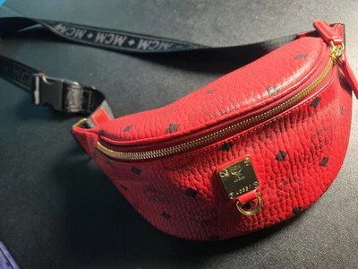 MCM Visetos Belt Bag Candy Red In Great Condition - Image 1 of 4