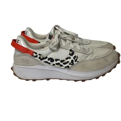 Tenis para mujer Nike Waffle debut acento leopardo naranja tacón lengüeta talla 8,5 Foto 1 de 4