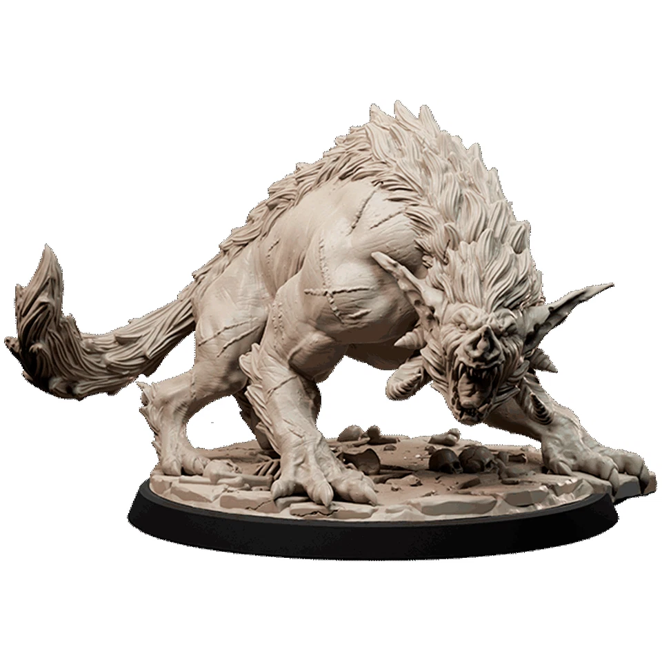 Barghest Doom Hound 32mm Resin Miniature 3D Printed D&D Tabletop RPG - Image 1 of 1