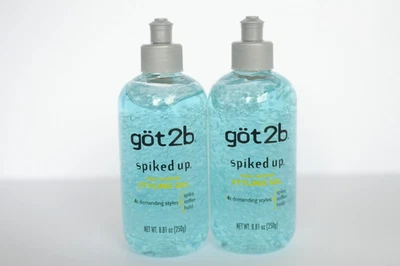 (2) Gel de peinado Schwarzkopf Got 2B SPIKED UP Max Control 8,81 oz cada uno Foto 1 de 3