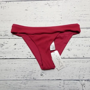 L Space Veronica Bikini Bottom Womens Medium Red Swim RHVEC18 Monica Wise NWT - Picture 1 of 7