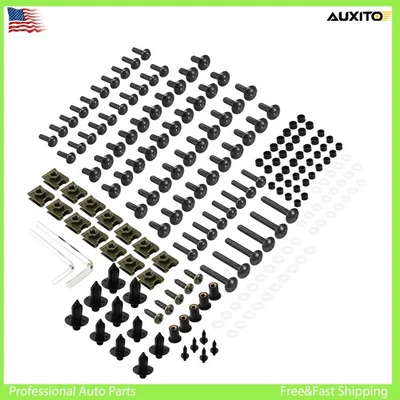 Black Bodywork Fastener Screws Complete Kit Fairing Bolts Fit For Kawasaki Ninja - Image 1 of 4