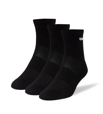 PAIR OF THIEVES Mens Quarter Ankle Socks Black 3-Pack Bowo Cushion Solid Support - Image 1 of 3
