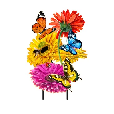 Arte en metal Briarwood Lane Garden Gerber Daisies Foto 1 de 3