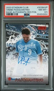 Vinnie Pasquantino 2023 Topps Stadium Club Auto #SCBAVP Red #12/50 Foil PSA 8.5 - Picture 1 of 2