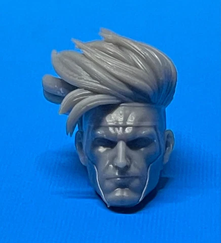 Marvel legends ML Gambit Head Custom Resin  1:12 Scale Cover