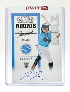 2020 Contenders Rookie Ticket Isan Diaz RC Auto Miami Marlins - Picture 1 of 2
