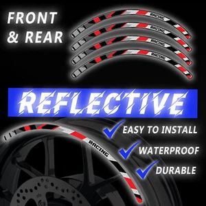 SH13 Blue Reflective Wheel Sticker Tape For Kawasaki Z900RS 18-21 20 19 - Picture 1 of 13