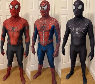 Mens Superhero Fancy Dress Costume Spider Super Hero man Spider Hero Type Suit