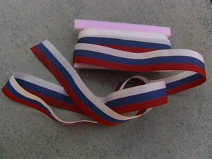 Ribbon striped ribbon Russia(Slo,Ser) flag ribbon - Length 10 meters, width 26mm - Picture 1 of 7