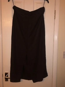 C&A ClockHouse Long Brown Split Front Skirt Size 16 Vintage 1990s - Picture 1 of 10