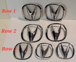 OEM ACURA Emblem Logo Badge Trunk Engine Hood Lot of 7 Emblems *See Pics 1991-95 - Picture 1 of 20