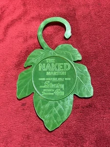Vintage Schenley Naked Martini Green Leaf Coaster. - Picture 1 of 5