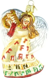 VIEJO MUNDO NAVIDAD | TOMA NOTA ADORNO ÁNGEL ✪ NUEVO✪ 10214 VIDRIO MUSICAL RARO EE. UU. - Imagen 1 de 12
