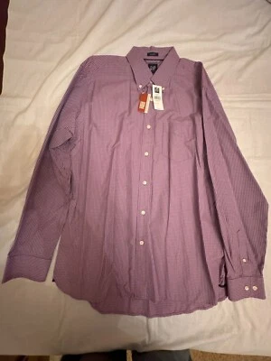 Gap Purple Gingham Dress Shirt Large L NWT - Image 1 of 4