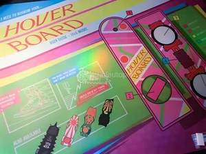 Póster impreso de arte de película Florey Back to the Future Hoover Board variante en lámina #/50 - Imagen 1 de 11