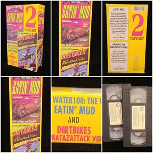 Blackwater Motocross Eatin' Mud 2 & The Matazattack Dirt Bike Motocross VHS Set - Picture 1 of 7