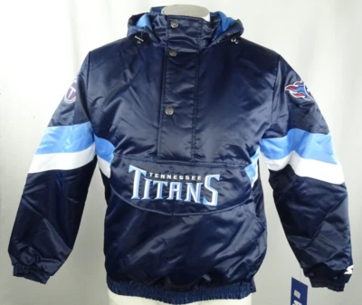 Tennessee Titans NFL Starter Men's Force Play Half-Zip Hooded Jacket - Image 1 of 4