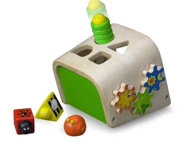 Wooden Toy Toddlers Learning Shapes Colors Boy Girl Wonderworld Sorting Bugs - Image 1 of 3