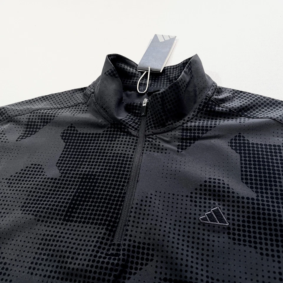 $100 NWT Men's ADIDAS Golf Black DWR Water-Repellent Pullover Shirt Top LARGE - Image 1 of 4