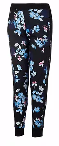 NWT ADIDAS GIRLS SIZE MEDIUM 10/12 BLACK PRINTED TRICOT JOGGER PANTS MSRP $35.00 - Picture 1 of 12