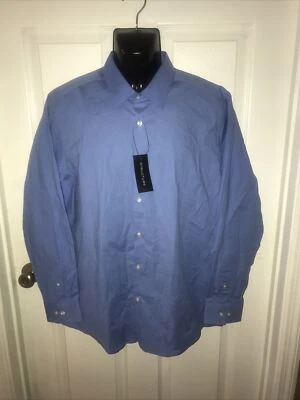 Структура мужской большой 16 1/2 34-35 глубокий ультрамарин длинным рукавом современный крой - Изображение 1 из 4