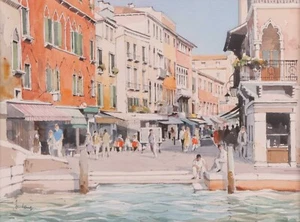 Jeremy Barlow - Original Watercolour Painting - Rio San Leonardo, Venice. - Picture 1 of 5
