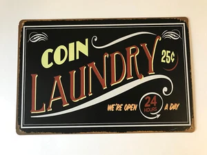 Blechschild | Coin Laundry | 30x20cm | Deko - USA - Vintage - Retro - Picture 1 of 1