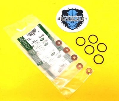 TD5 OEM Fuel Injector Sealing Rings & Genuine Washers X5 LR Defender Discovery 2 - Image 1 of 4